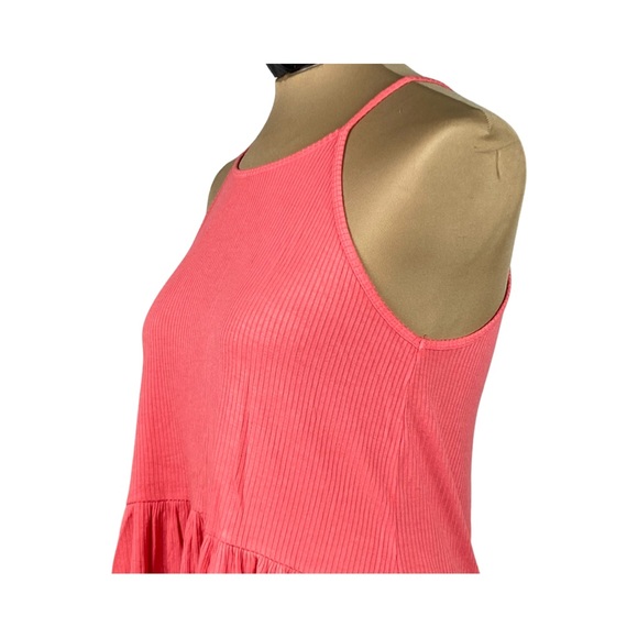 American Eagle Soft & Sexy Ribbed Cropped Flutter Hem Racer Back Tank Size S - Picture 4 of 13